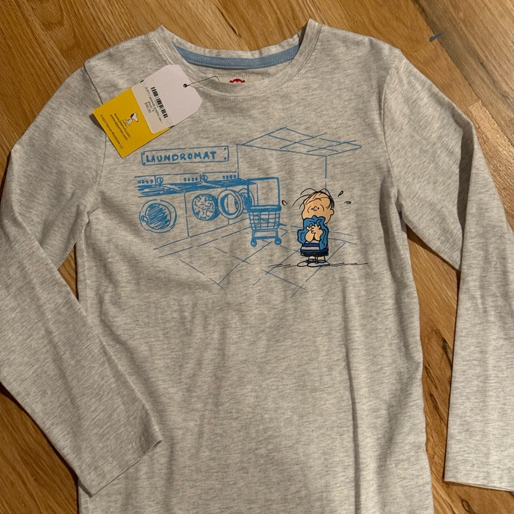 Kids Gray Shirt with Cartoon Print